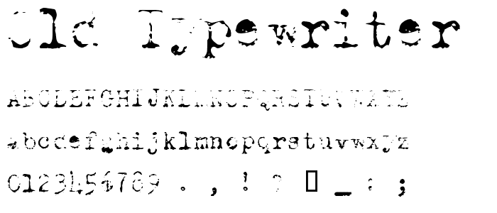 Old Typewriter Skimpy font